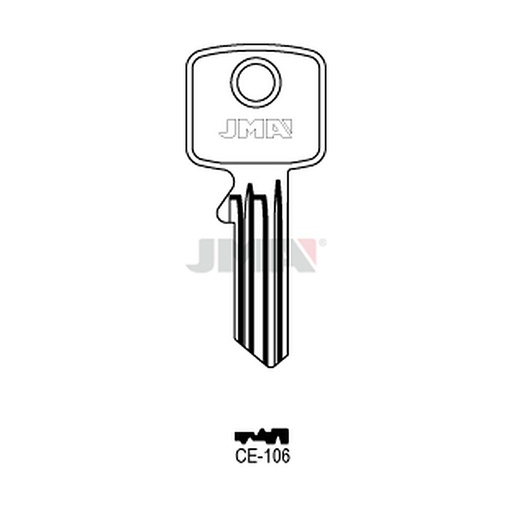 [CE-106] Clé plate ps acier CE-106