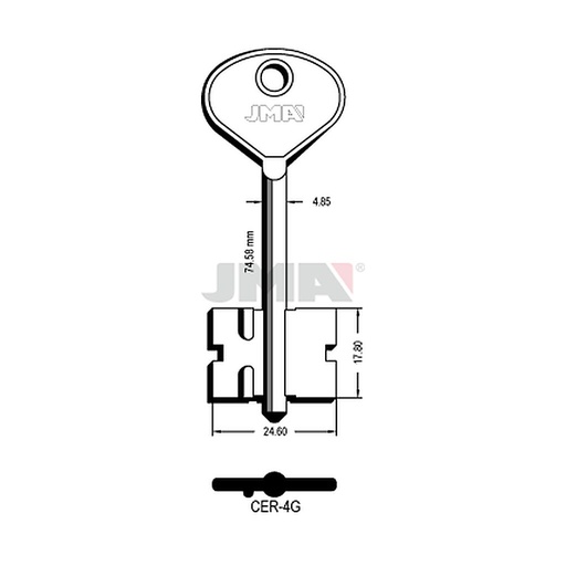 [CER-4G] Clé dp tf l 71 a 100 mm CER-4G