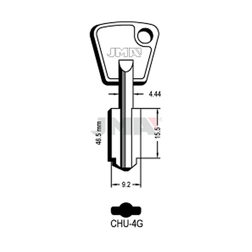 [CHU-4G] Clé dp tf l - 70 mm CHU-4G