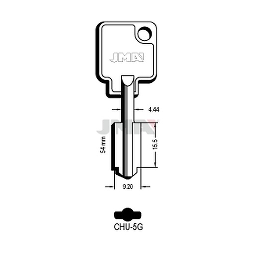 [CHU-5G] Clé dp tf l - 70 mm CHU-5G