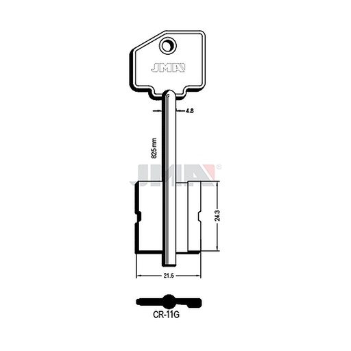 [CR-11G] Clé dp tf l 71 a 100 mm CR-11G