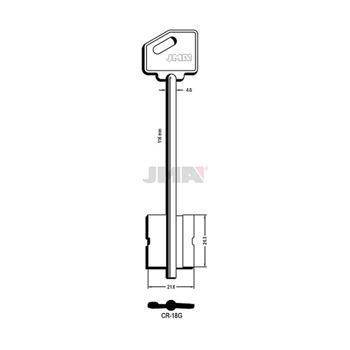 [CR-18G] Clé dp tf l 101 a 145 mm CR-18G