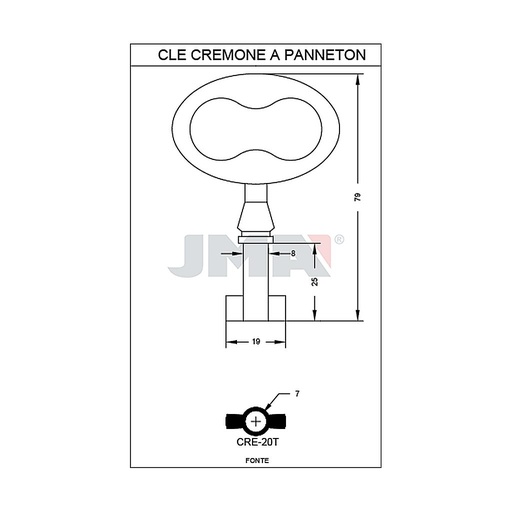 [CRE-20T] Clé diverse spéciale t2 CRE-20T