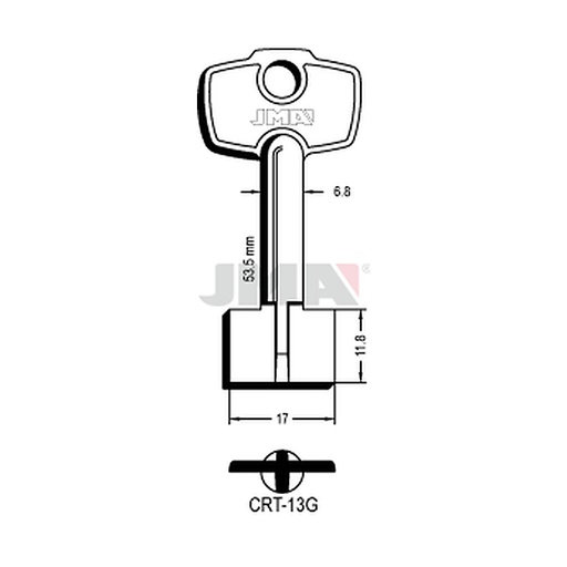 [CRT-13G] Clé dp tf l - 70 mm CRT-13G