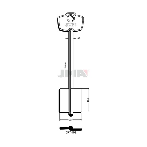 [CRT-17G] Clé dp tf l 101 a 145 mm CRT-17G
