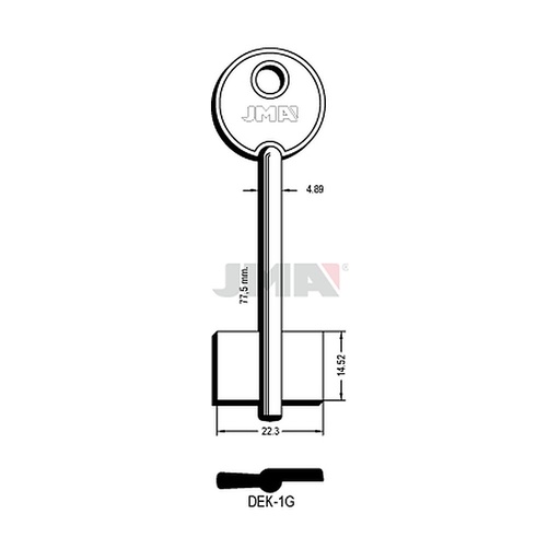 [DEK-1G] Clé dp tf l 71 a 100 mm DEK-1G