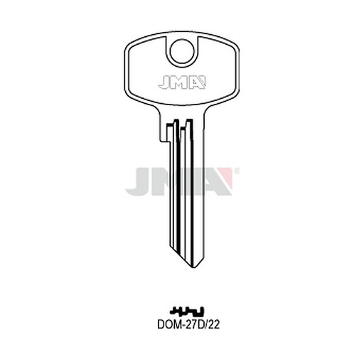 [DOM-27D22] Clé plate ps laiton DOM-27D22