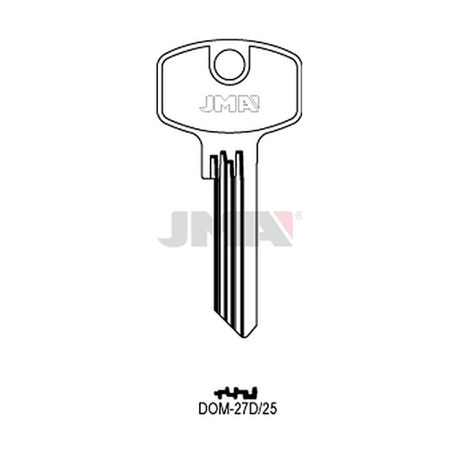 [DOM-27D25] Clé plate ps laiton DOM-27D25