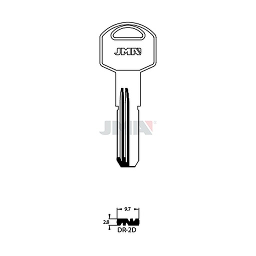 [DR-2D] Clé spec.cyl.tête métal DR-2D