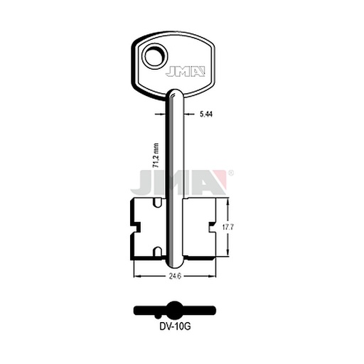 [DV-10G] Clé dp tf l 71 a 100 mm DV-10G