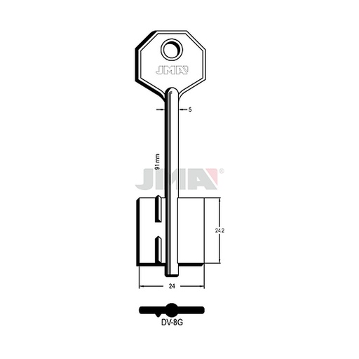 [DV-8G] Clé dp tf l 71 a 100 mm DV-8G