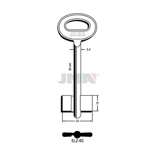 [ELZ-4G] Clé dp tf l 71 a 100 mm ELZ-4G