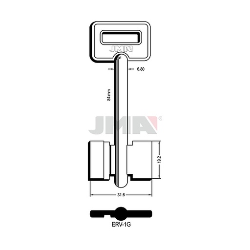 [ERV-1G] Clé dp tf l 71 a 100 mm ERV-1G