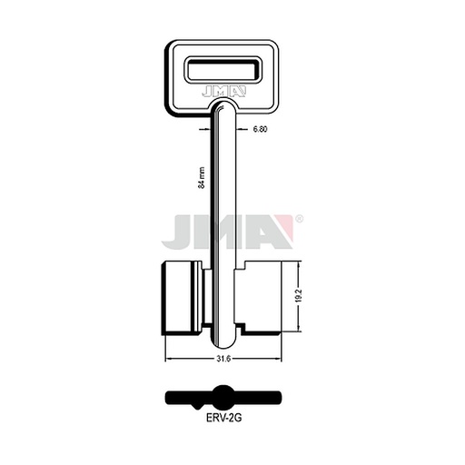 [ERV-2G] Clé dp tf l 71 a 100 mm ERV-2G