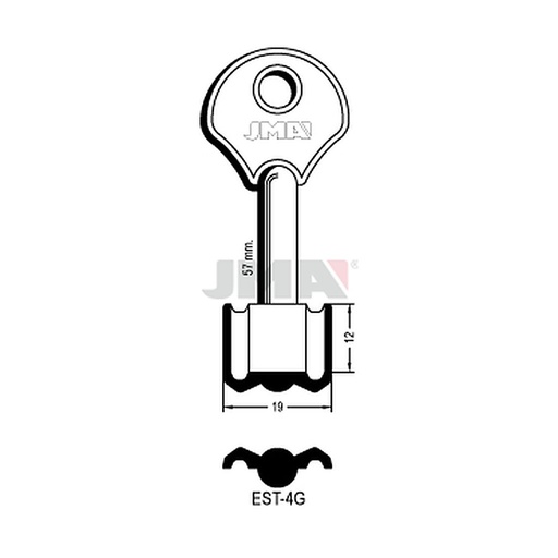 [EST-4G] Clé dp tf l - 70 mm EST-4G