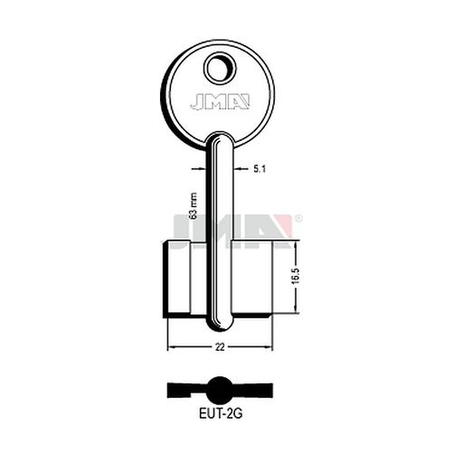 [EUT-2G] Clé dp tf l - 70 mm EUT-2G