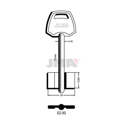 [EZ-3G] Clé dp tf l 71 a 100 mm EZ-3G