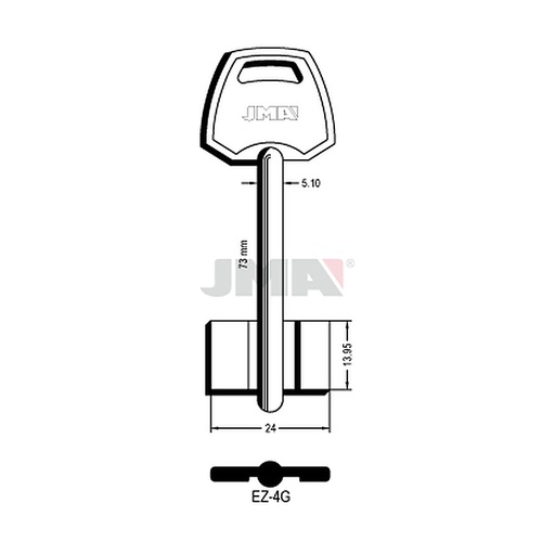 [EZ-4G] Clé dp tf l 71 a 100 mm EZ-4G