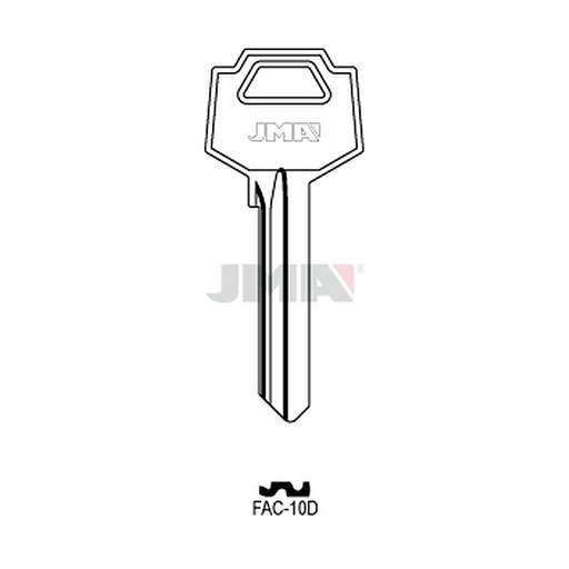 [FAC-10D] Clé plate acier FAC-10D
