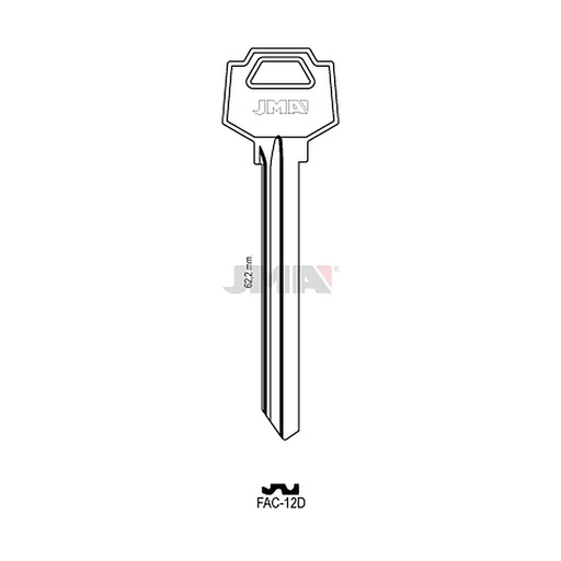 [FAC-12D] Clé plate acier FAC-12D
