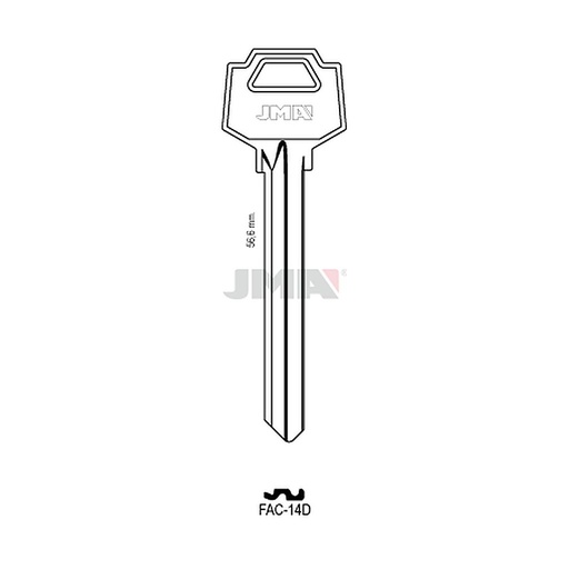 [FAC-14D] Clé plate acier FAC-14D
