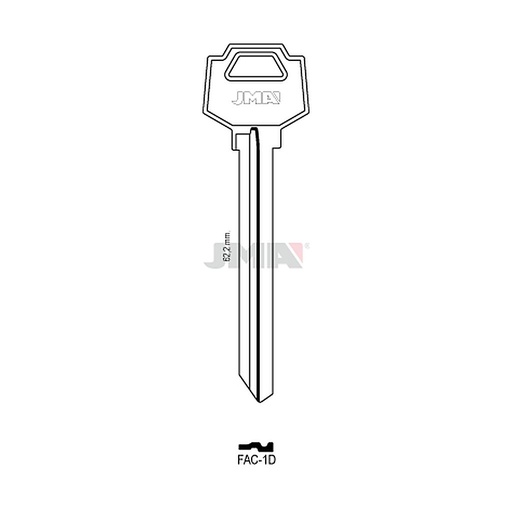 [FAC-1D] Clé plate acier FAC-1D