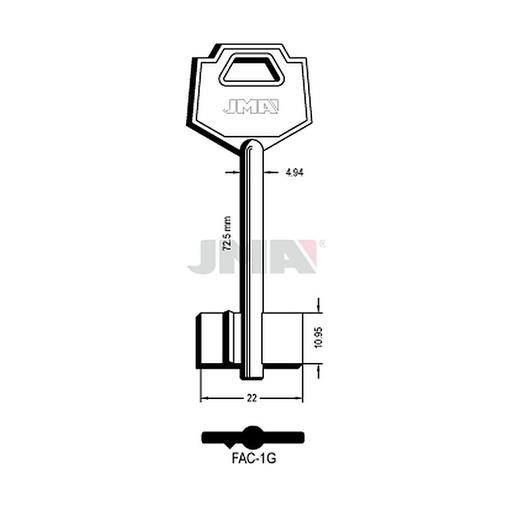 [FAC-1G] Clé dp tf l 71 a 100 mm FAC-1G