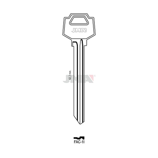 [FAC-1I] Clé plate acier FAC-1I