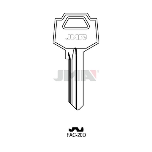 [FAC-20D] Clé plate acier FAC-20D