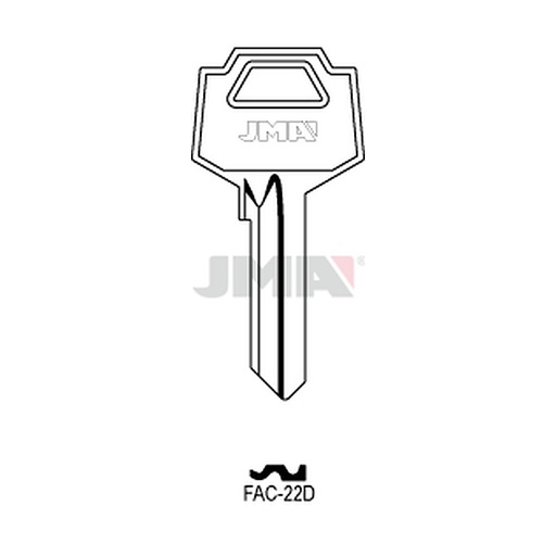 [FAC-22D] Clé plate acier FAC-22D