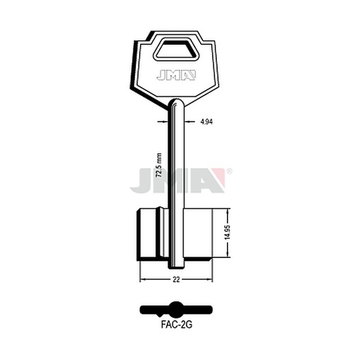 [FAC-2G] Clé dp tf l 71 a 100 mm FAC-2G