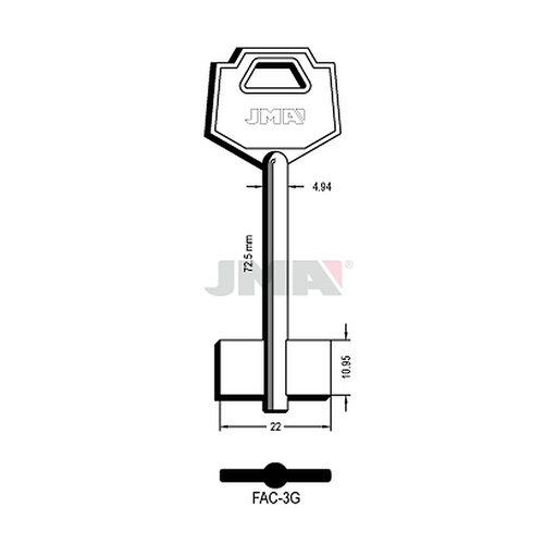 [FAC-3G] Clé dp tf l 71 a 100 mm FAC-3G
