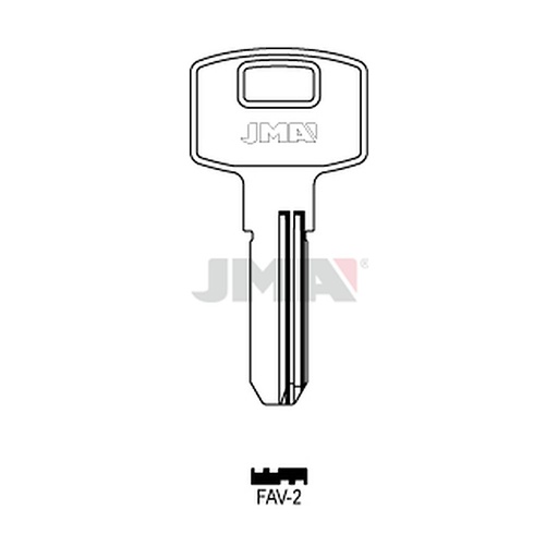 [FAV-2] Clé spec.cyl.tête métal FAV-2