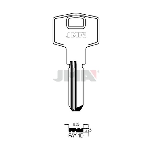 [FAY-1D] Clé spec.cyl.tête métal FAY-1D