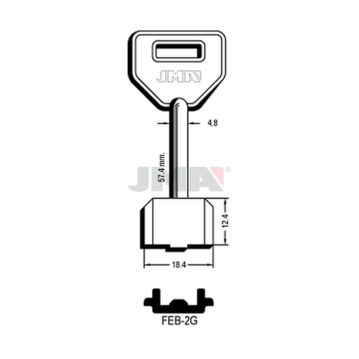 [FEB-2G] Clé dp tf l - 70 mm FEB-2G