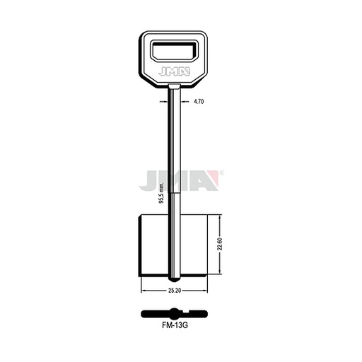 [FM-13G] Clé dp tf l 71 a 100 mm FM-13G