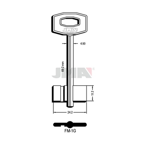 [FM-1G] Clé dp tf l - 70 mm FM-1G