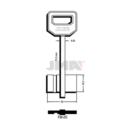 [FM-2G] Clé dp tf l 71 a 100 mm FM-2G