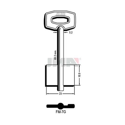 [FM-7G] Clé dp tf l - 70 mm FM-7G