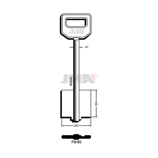 [FM-8G] Clé dp tf l 71 a 100 mm FM-8G
