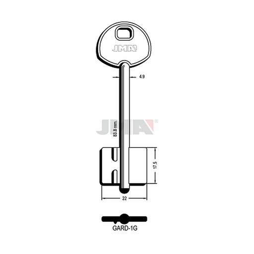 [GARD-1G] Clé dp tf l 71 a 100 mm GARD-1G