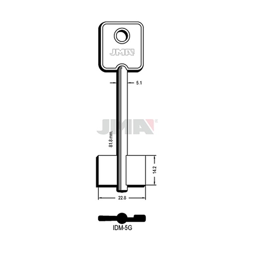 [IDM-5G] Clé dp tf l 71 a 100 mm IDM-5G
